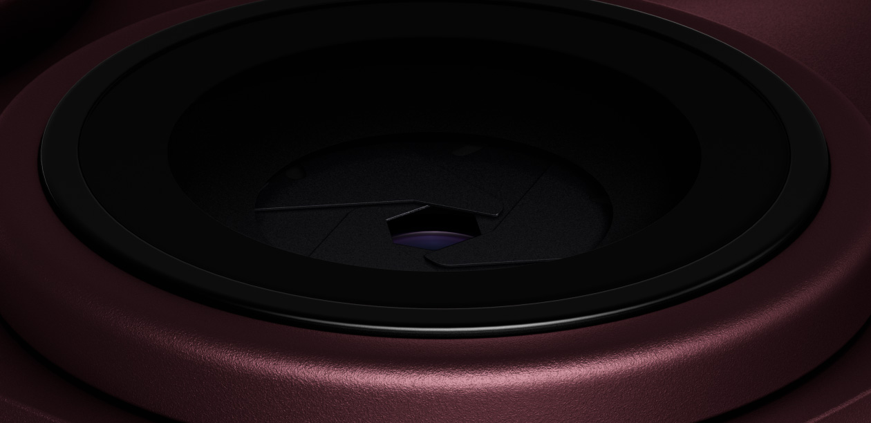 Main camera variable aperture on iPhone 18 Pro in Burgundy