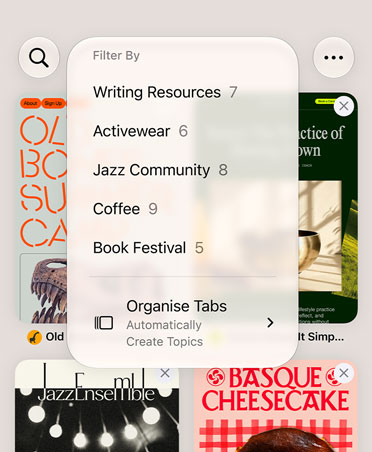 Safari tabs