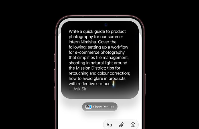 Writing Tools with Siri AI